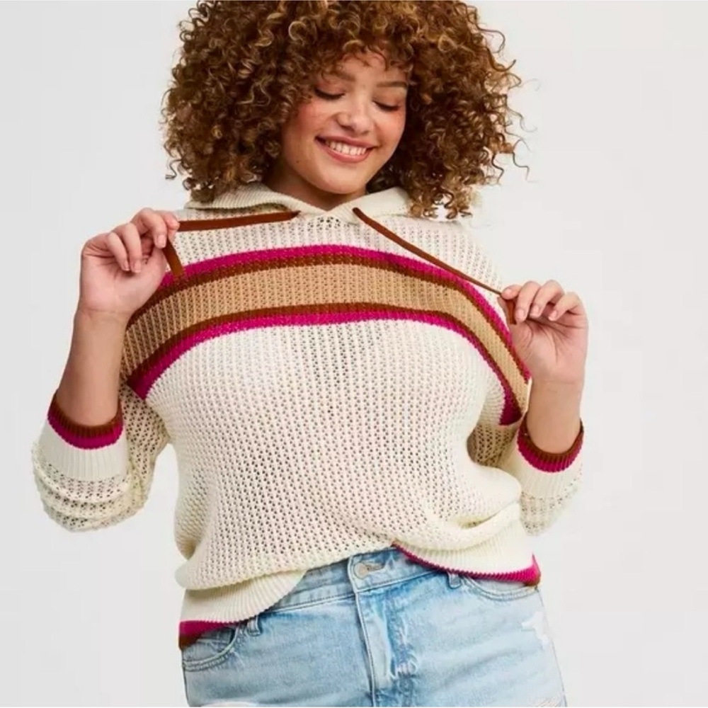 NWT Torrid Pointelle Boxy Hoodie Size 2X
